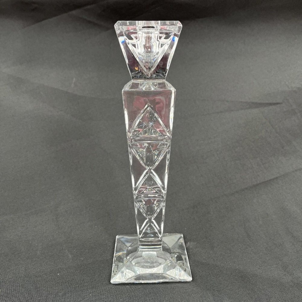 TOWLE 9.75" 24% Crystal Candlestick Candle Holder Made In Poland Signed
